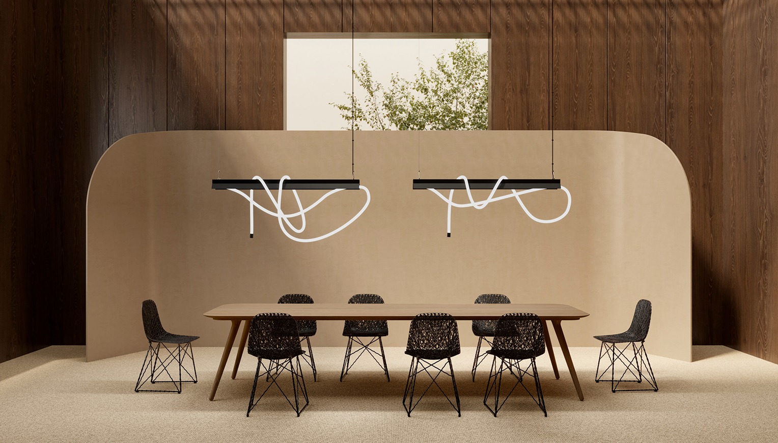 03 horizontal tube light office Progetti